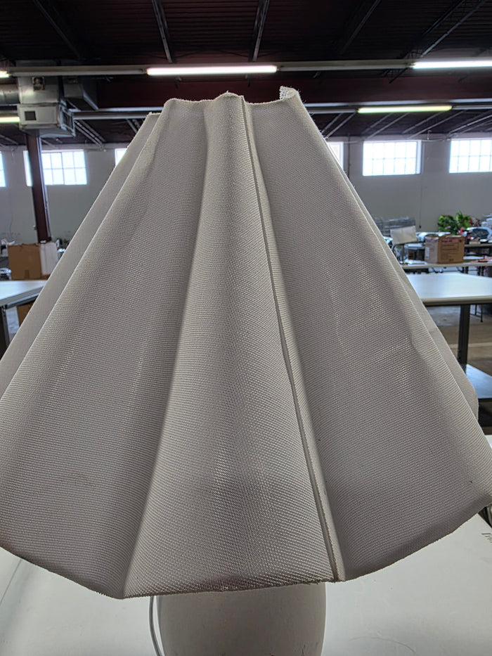 Wavy Shade Collection with Ceramic Base Table Lamp White - Threshold™  AS-IS PICKUP ONLY