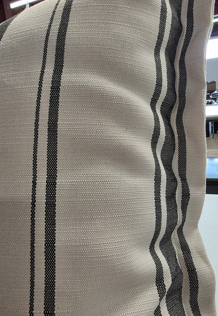 Woven Stripe Deep Patio Pillow  Black/Ivory - Threshold™ PICKUP ONLY