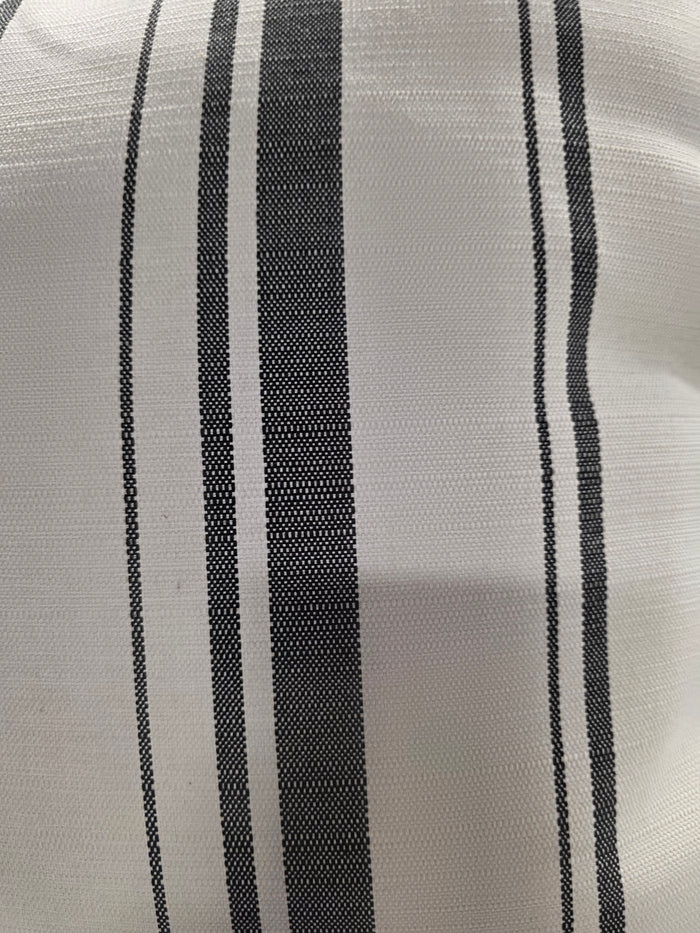 Woven Stripe Deep Patio Pillow  Black/Ivory - Threshold™ PICKUP ONLY